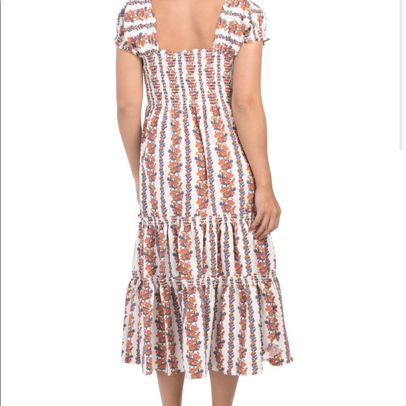 NWT O.P.T Daphne Square Neck Smocked Maxi Dress - Picture 2 of 6